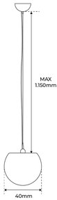 Sfera Illuminabile Sospesa IP44 da 40cm con base E27