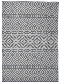 Tappeto Da Esterni A Tessitura Piatta 140x200 Cm Strisce Blu /
