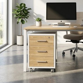 GARE - cassettiera per ufficio 3 cassetti con ruote