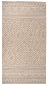Tappeto Da Esterni A Tessitura Piatta 80x150 Cm Strisce Marroni /