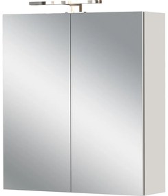 Mobile per bagno color crema da appendere e con specchio 60x71 cm Arcena – Germania