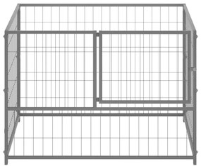 Gabbia per cani argento 100x100x70 cm in acciaio