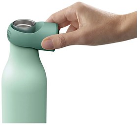 Bottiglia da viaggio in acciaio inox color menta 500 ml Loop - Joseph Joseph