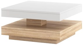 Tavolino da salotto TIMO bianco/rovere sonoma