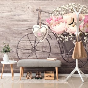 Carta da parati autoadesiva – Fiori in vaso vintage