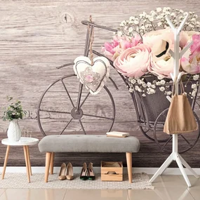 Carta da parati autoadesiva – Fiori in vaso vintage