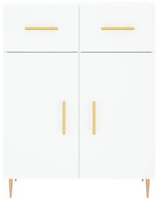 Credenza Bianca 69,5x34x180 cm in Legno Multistrato