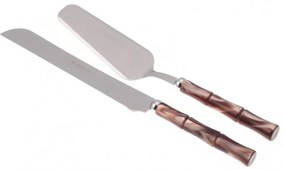 Bamboo Set 2Pz Posate per Dolce (Pala Torta e Coltello Torta) -