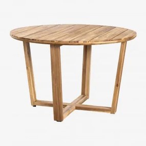 Tavolo da giardino rotondo in legno di acacia (Ø120 cm) - Sklum