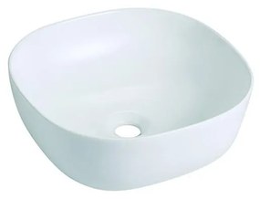 Bathco 4071 - Lavabo da appoggio OLEA 41x41 cm in porcellana/bianco