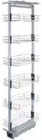 Colonna Estraibile per Mobile da Cucina 6 Cestelli H190-220 cm in Acciaio Inossidabile