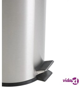 EKO Pattumiera a Pedale Classic 30 L Argento Opaco