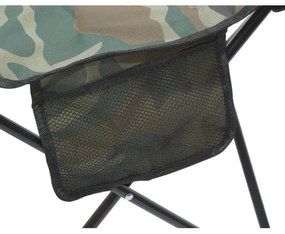 Sedia da campeggio pieghevole mimetica