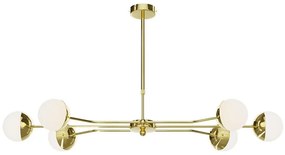 Jupiter 1980 - Lampadario a sospensione con supporto rigido TRENTO 6xG9/10W/230V oro