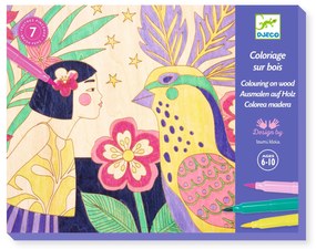 Gioco d'arte - disegno su legno - Ragazze dolci