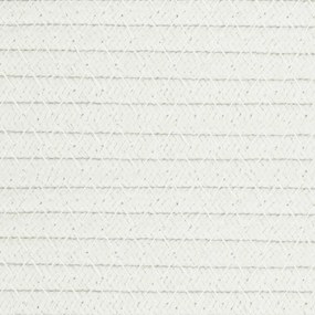 Cesto per Biancheria Beige e Bianco Ø55x36 cm in Cotone