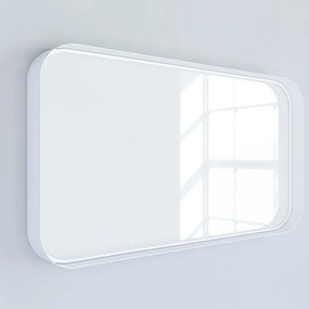 Specchio Kende rettangolare in alluminio bianco 120 x 75 cm