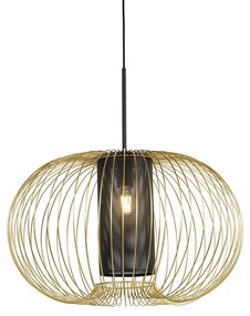Lampada a sospensione di design oro con nero 60 cm - Marnie