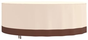 Copertura Mobili Giardino Rotonda Beige Ø 244x71 Cm 600d Oxford /