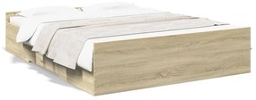 Giroletto Cassetti Rovere Sonoma 140x200 Cm Legno Multistrato /