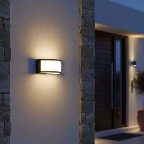 Applique Moon Design E27 Curva per Esterni IP65 - Nera