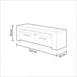 mobile porta tv 120x42x40h