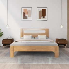 Comodini 2 pz rovere marrone 50x46x50 cm in legno multistrato