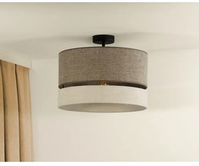 Duolla - Lampadario a plafone DOUBLE 1xE27/15W/230V diametro 40 cm marrone/grigio