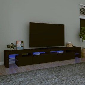 Mobile Porta TV con Luci LED Nero 260x36,5x40 cm