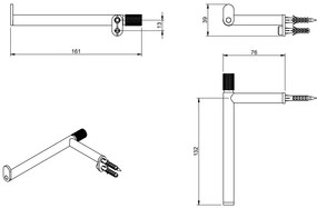 Treemme 22mm IT8301ISZZZZ portarotolo a muro inox satinato