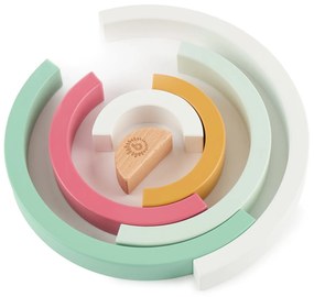 Bieco - Arcobaleno impilabile in legno - berry