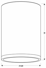 Plafoniera LED TUBA LED/9W/230V