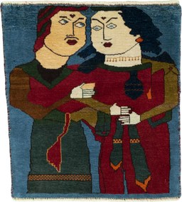 Gabbeh Tappeto persiano 60 x 70 Rosso (Iran) Annodato A Mano