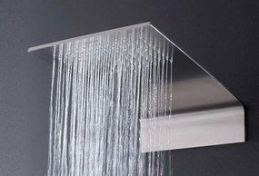 Antonio Lupi Design Mezzavela Soffione A Muro 27x50 H 12,3 Cm In Acciaio Inox Satinato