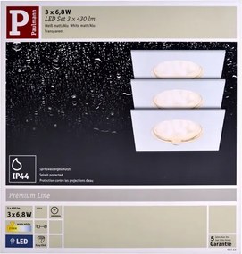 Paulmann 92760 - SET 3xLED/6,8W Lampada da incasso per bagni COIN 230V IP44