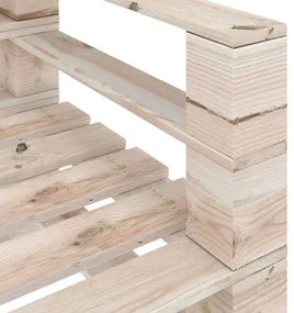 Divano da giardino su pallet a 4 posti in legno di pino