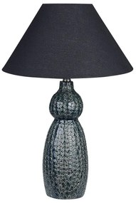 Lampada da tavolo ceramica blu scuro e nero 60 cm MATINA Beliani