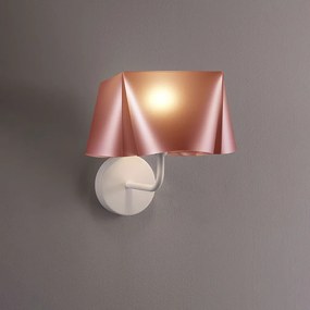 Applique Moderna 1 Luce Wanda In Polilux Rame D25 Made In Italy