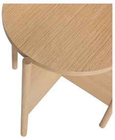 Tavolinino rotondo in rovere ø 45 cm Heritage - Hübsch