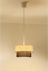 Brilagi - Lampadario LED a sospensione con cavo BOHO STYLE 1xE27/15W/230V Ø 25 cm crema/marrone