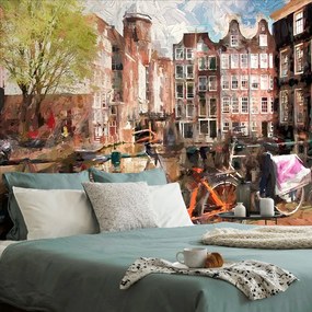 Carta da parati – Amsterdam disegnata