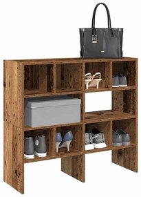 Scarpiere 2 Pz Impilabili Legno Antico 89,5x30x40 Cm /