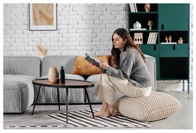 Poggiapiedi rosso con rivestimento in lavorato a maglia Knit – Bonami Essentials