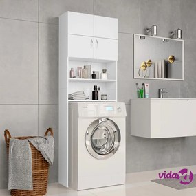 vidaXL Mobile per Lavatrice Bianco 64x25,5x190 cm in Multistrato