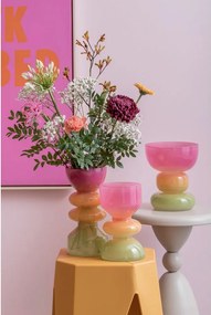 Vaso arancione/rosa in vetro (altezza totale 20,5 cm) Funky Vibes – PT LIVING