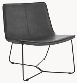 Poltrona lounge in similpelle Barrel