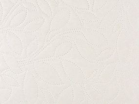 Copriletto trapuntato con cuscini crema 160 x 220 cm RUDKHAN Beliani
