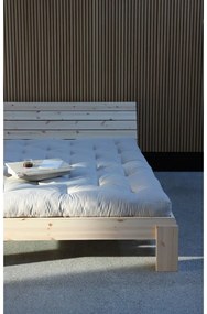 Letto matrimoniale di colore naturale in pino massiccio con rete inclusa 180x200 cm Layers – Karup Design