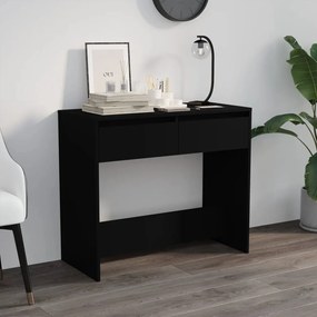 Tavolo Consolle Nero 89x41x76,5 Cm İn Acciaio /