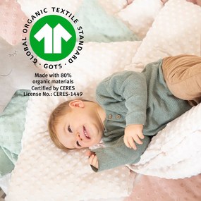 Set copripiumino e federa da bambini beige in misto cotone per culla 80x80 cm Frosty Almond – Roba